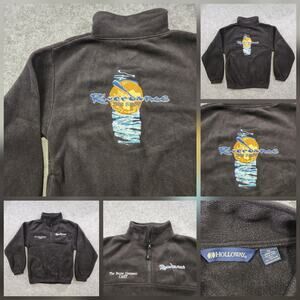 VTG Riverdance The Show Fleece Pullover Jacket Mens XS Black Holloway Cast Crew